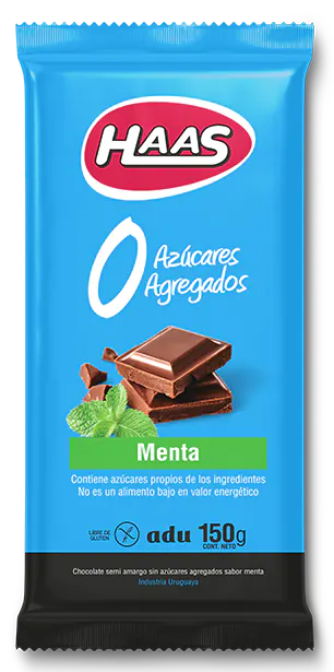 tableta de chocolate sin Azúcares y menta