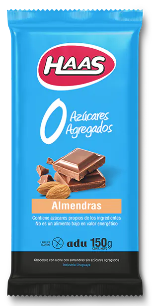 tableta de chocolate sin Azúcares con almendras