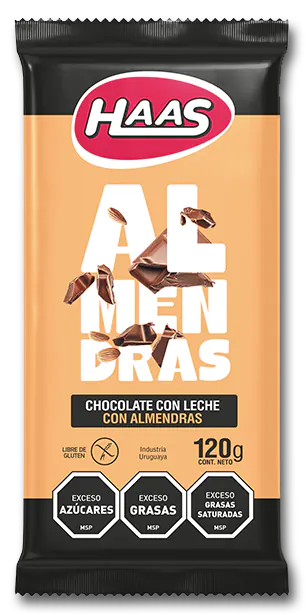 tableta de chocolate con Azúcar y almendras