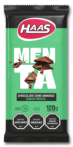 tableta de chocolate con Azúcar y menta